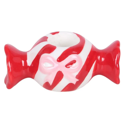 N/A Christmas Candy Taper Candle Holder -