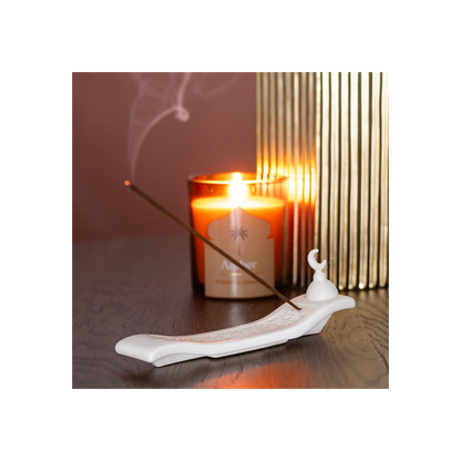 N/A Geometric Crescent Moon Incense Ash Catcher -