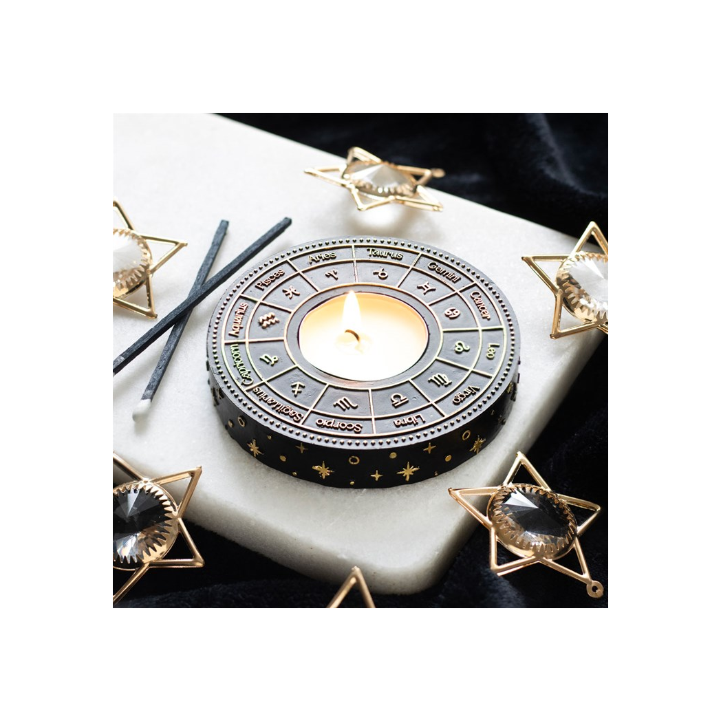 N/A Astrology Wheel Tealight Candle Holder -