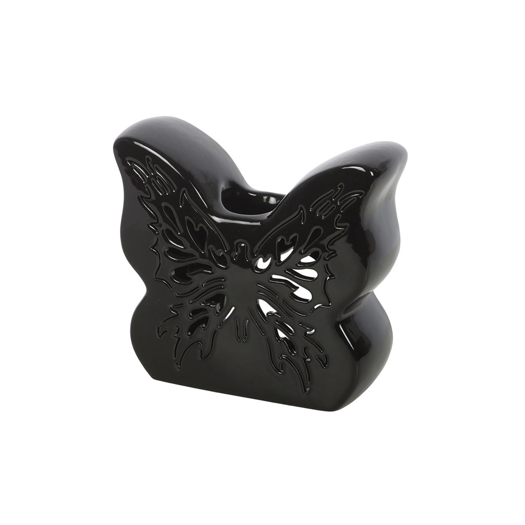 N/A Black Cut-Out Butterfly Oil Burner -