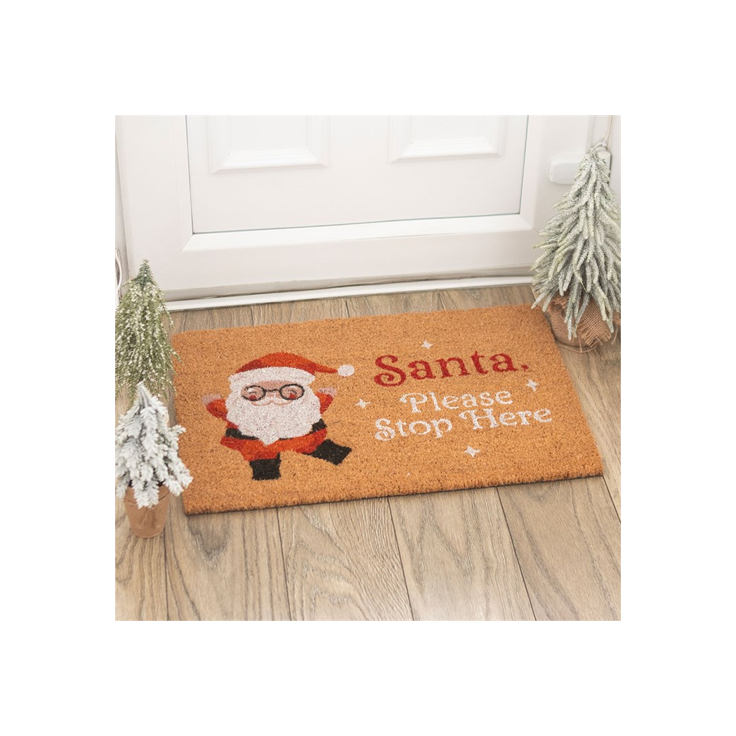 Warm and Inviting Santa Claus Doormat for a Joyful Holiday Welcome