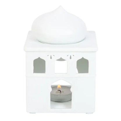 N/A Off White Mosque Oil Burner and Incense Cone Holder -
