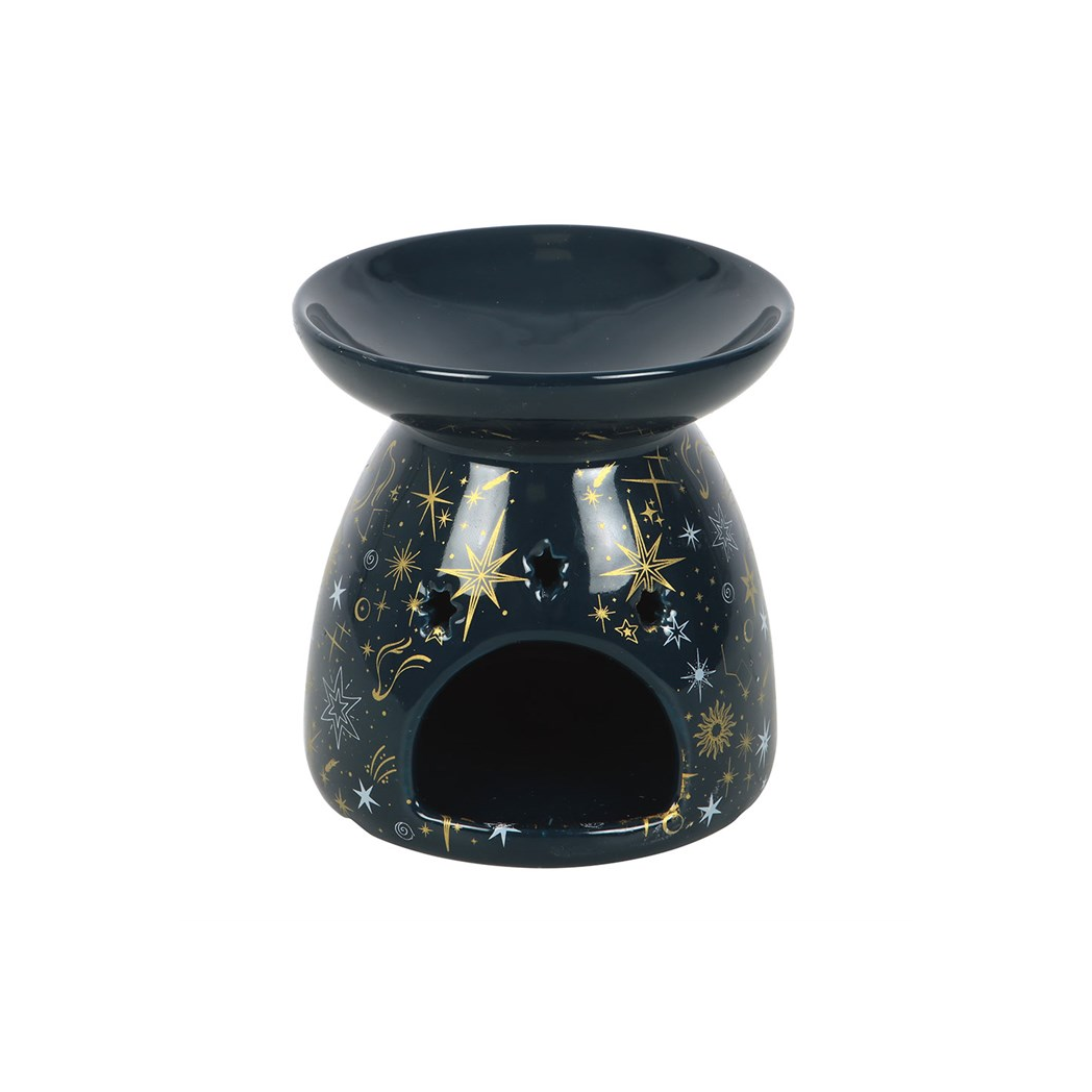N/A Blue Starry Night Oil Burner and Wax Warmer -
