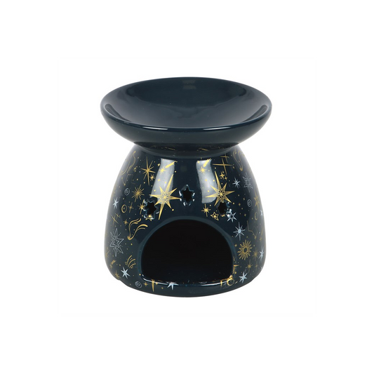 N/A Blue Starry Night Oil Burner and Wax Warmer -