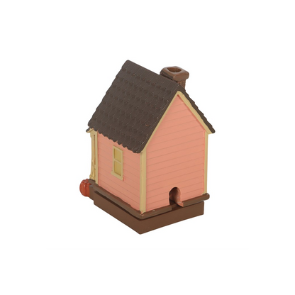 N/A Pink House Incense Cone Burner with Pumpkins -