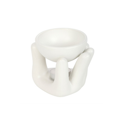N/A White Hand Ceramic Oil Burner -