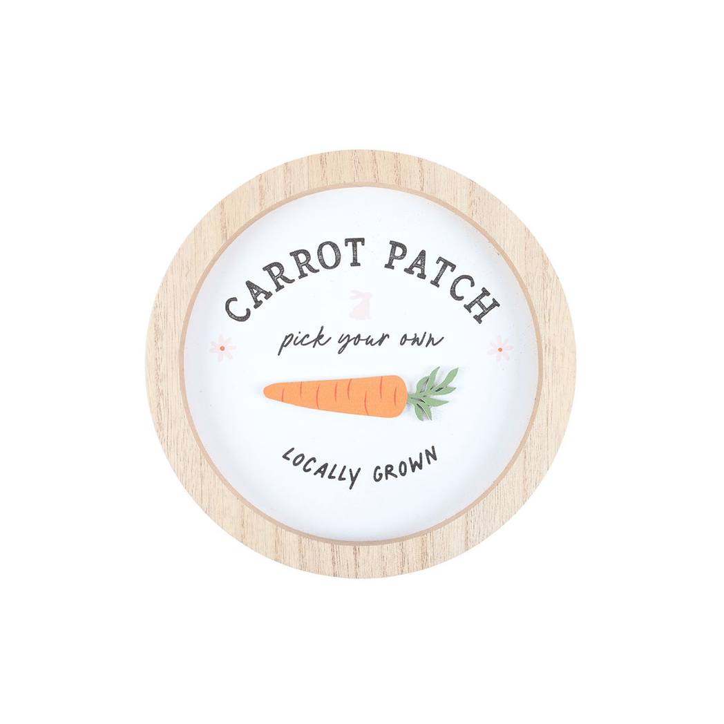 Carrot Patch Wall Plaque – 3D Bunny Decor