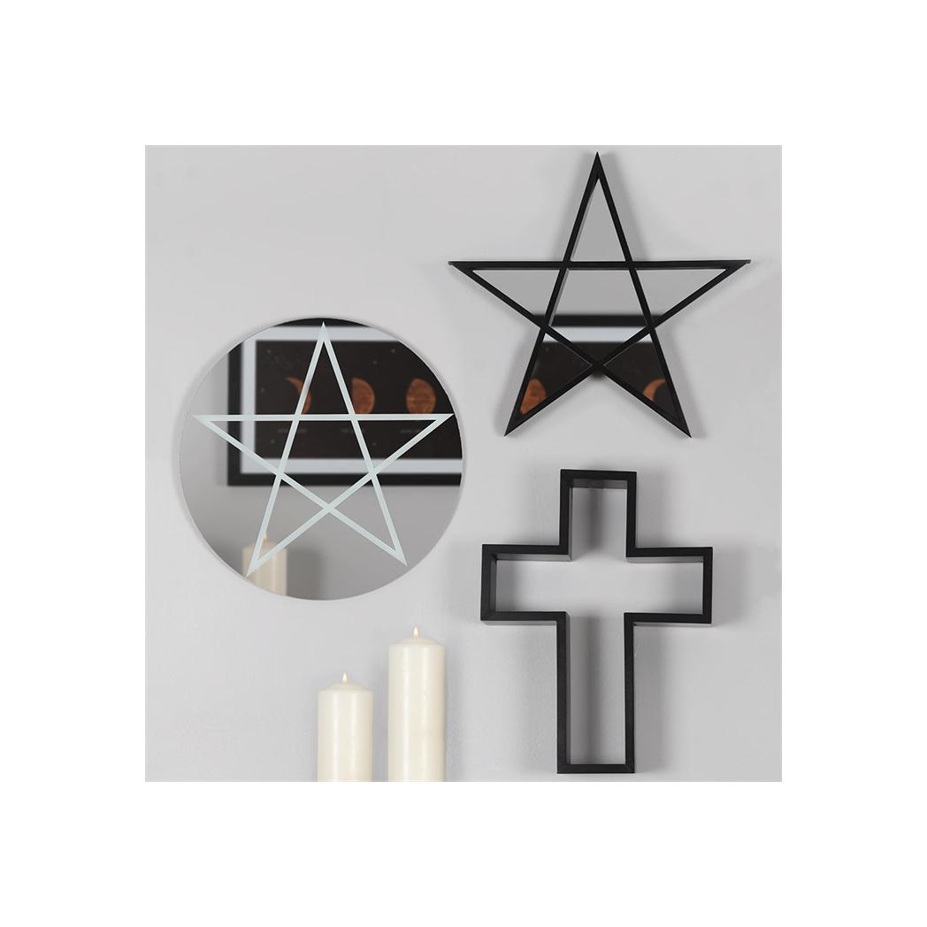 Black Pentagram Mirror – Alternative Wall Art