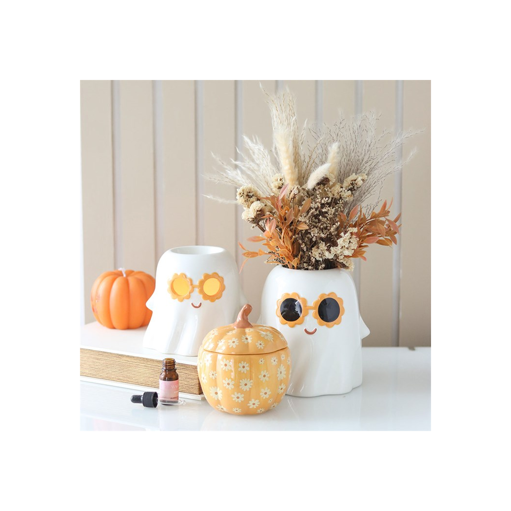 N/A Groovy Floral Pumpkin Oil Burner -