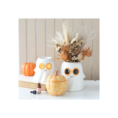 N/A Groovy Floral Pumpkin Oil Burner -