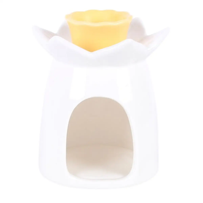 N/A White Daffodil Oil Burner and Wax Warmer -