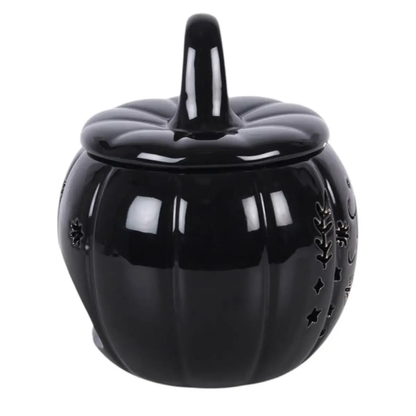 N/A Black Folk Pumpkin Oil Burner and Wax Warmer -