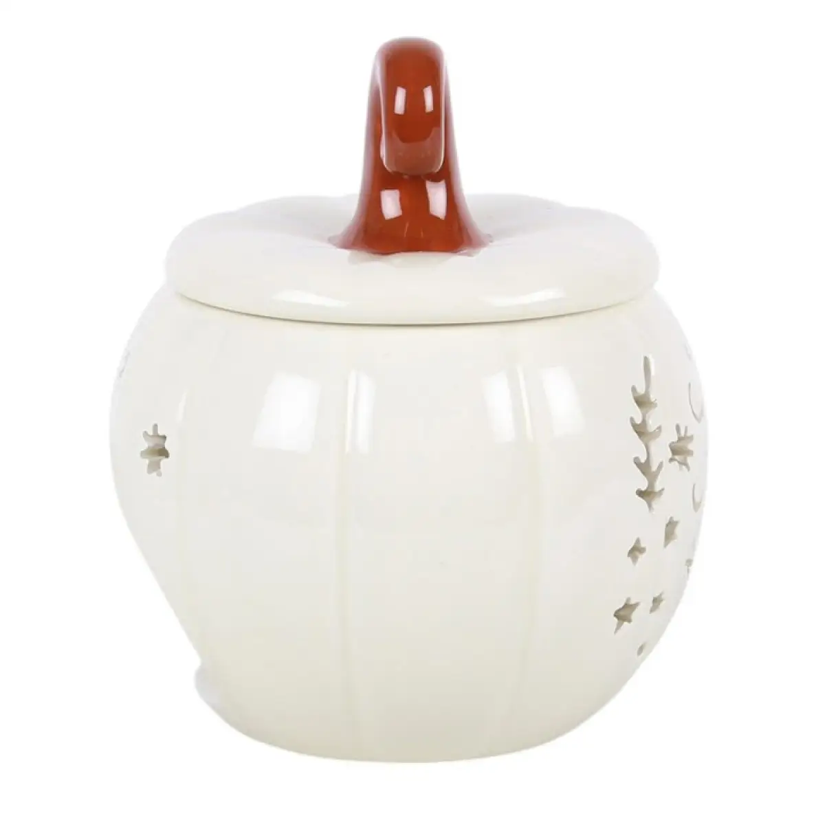 N/A Cream Folk Pumpkin Oil Burner and Wax Warmer -