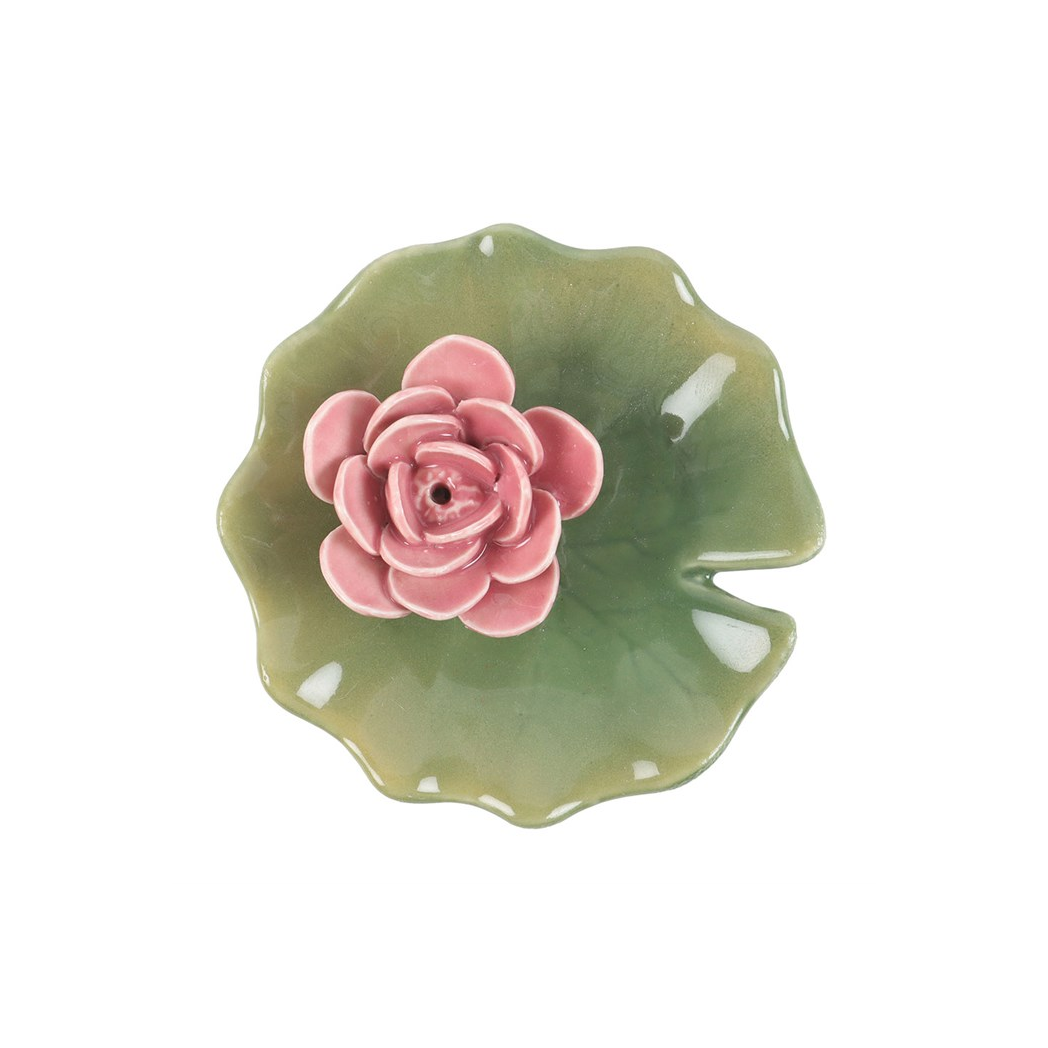 N/A Lily Pad Trinket Dish and Incense Stick Holder -