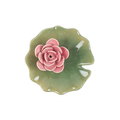 N/A Lily Pad Trinket Dish and Incense Stick Holder -