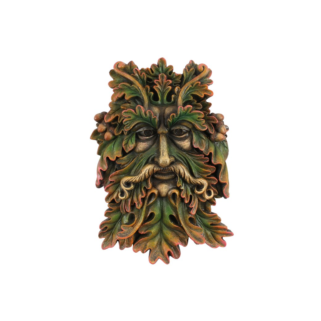 Enchant Your Space with the Green Man Face Plaque