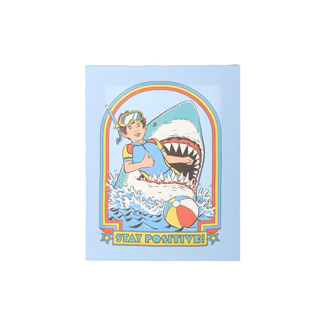 Stay Positive Canvas Plaque by Steven Rhodes – 19 x 25 cm