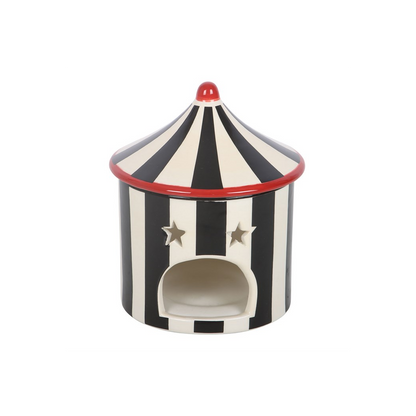 N/A Black Striped Circus Tent Oil Burner -