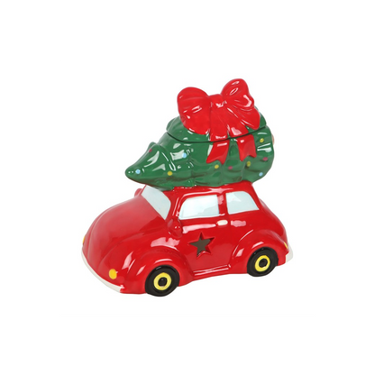 N/A Nostalgic Car with Christmas Tree Ceramic Oil Burner -