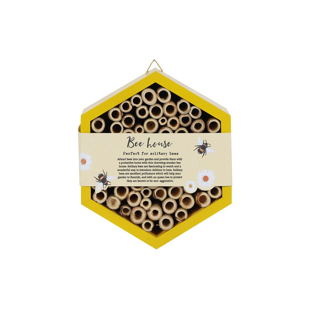 Wooden Bee House for a Pollinator-Friendly Garden