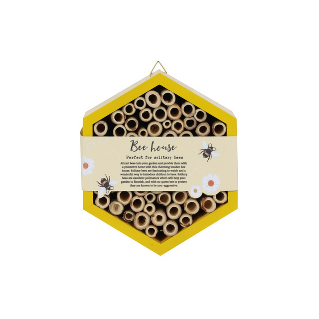 Wooden Bee House for a Pollinator-Friendly Garden