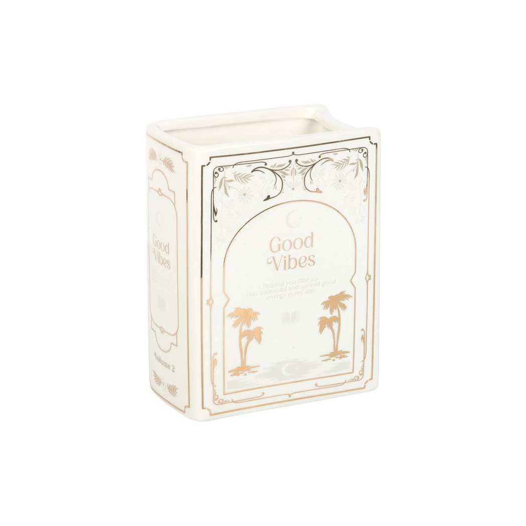 Stunning White Book Shaped Vase: A Perfect Blend of Literary Charm and Elegance