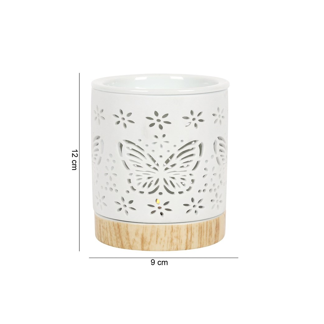 N/A Matte Ceramic Butterfly Oil Burner -