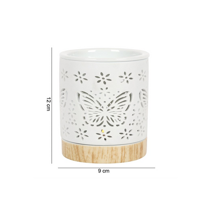N/A Matte Ceramic Butterfly Oil Burner -
