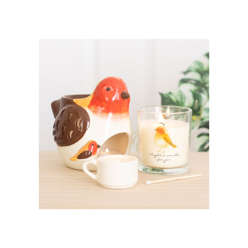 N/A Robin Shaped Oil Burner and Wax Warmer -