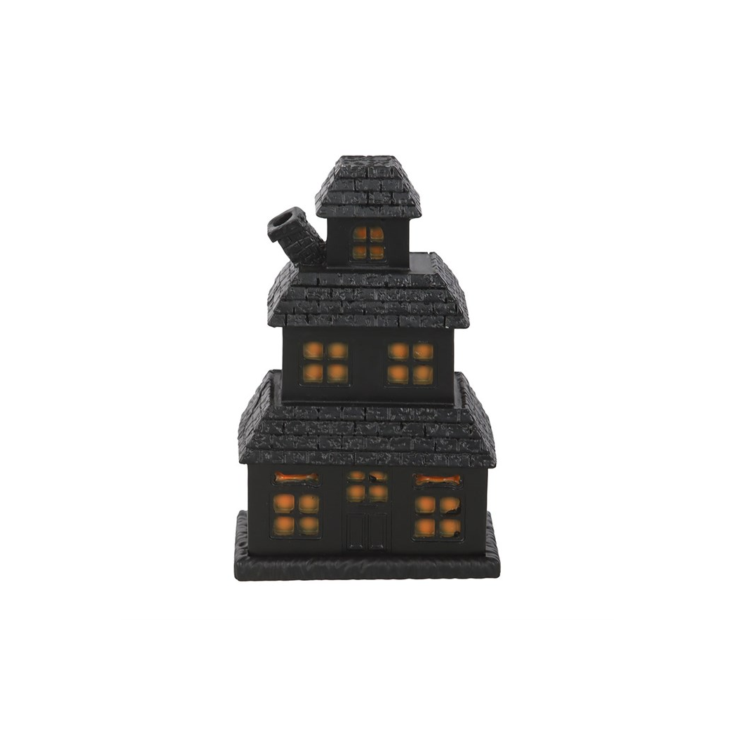 N/A Black Haunted House Incense Cone Holder -