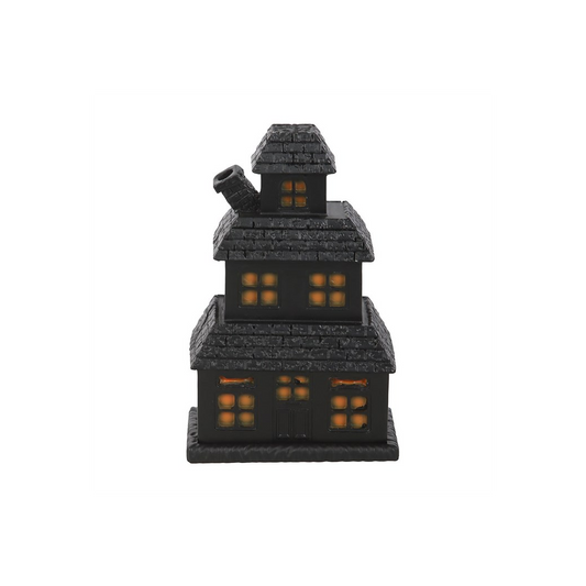 N/A Black Haunted House Incense Cone Holder -