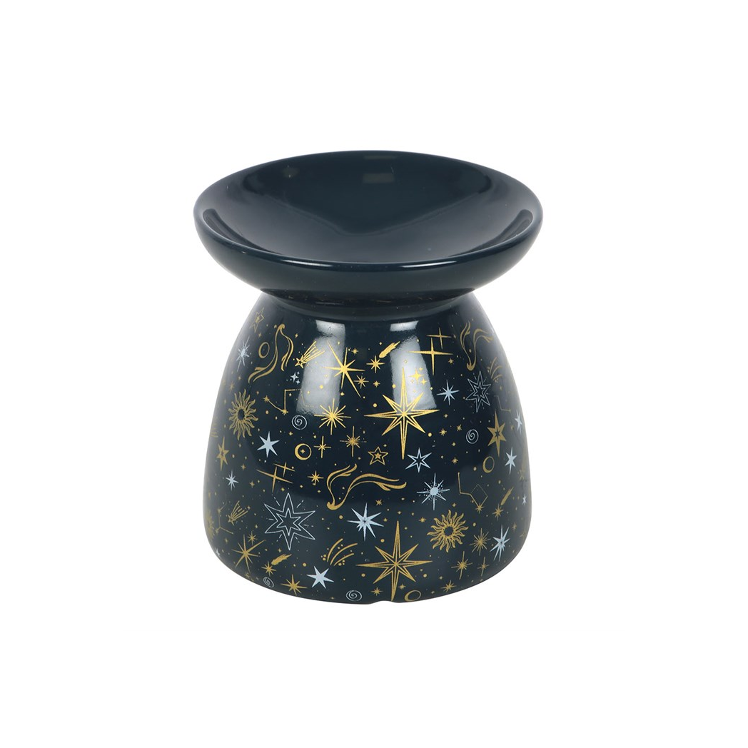 N/A Blue Starry Night Oil Burner and Wax Warmer -