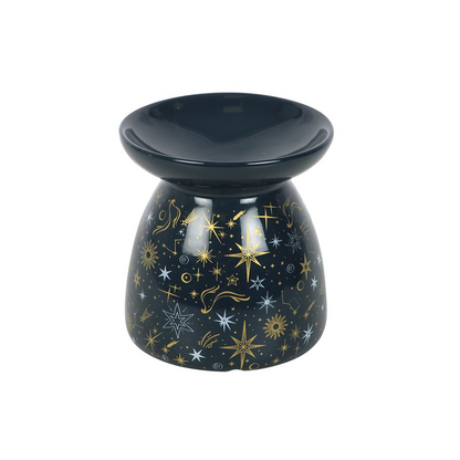 N/A Blue Starry Night Oil Burner and Wax Warmer -