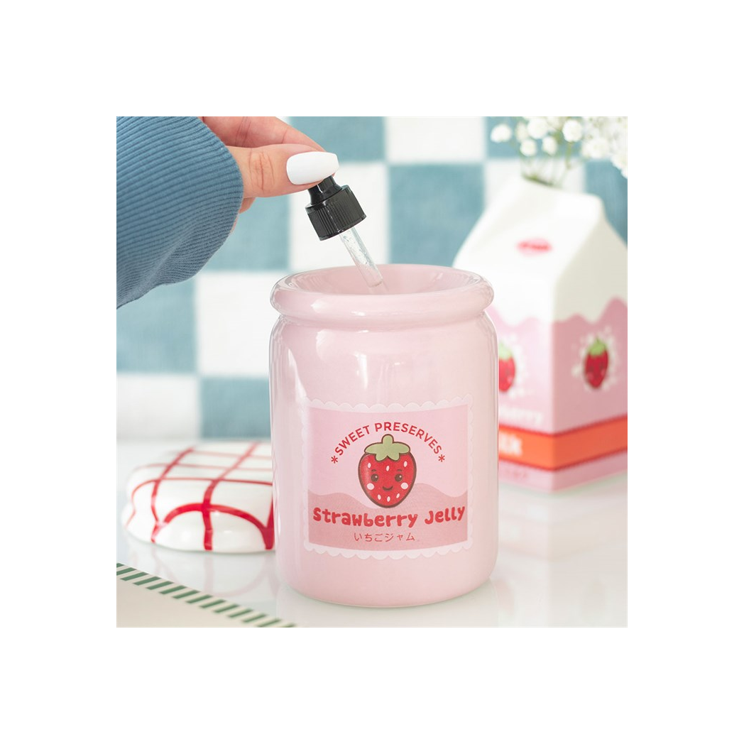 N/A Strawberry Jelly Jar Oil Burner and Wax Warmer -