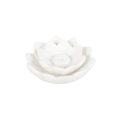 N/A White Lotus Flower Incense Stick Holder -