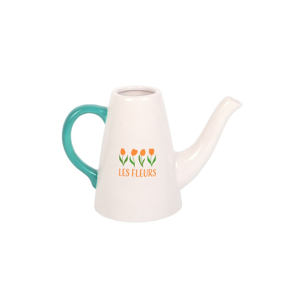 Les Fleurs Ceramic Watering Can for Plants - Stylish Design Meets Functionality