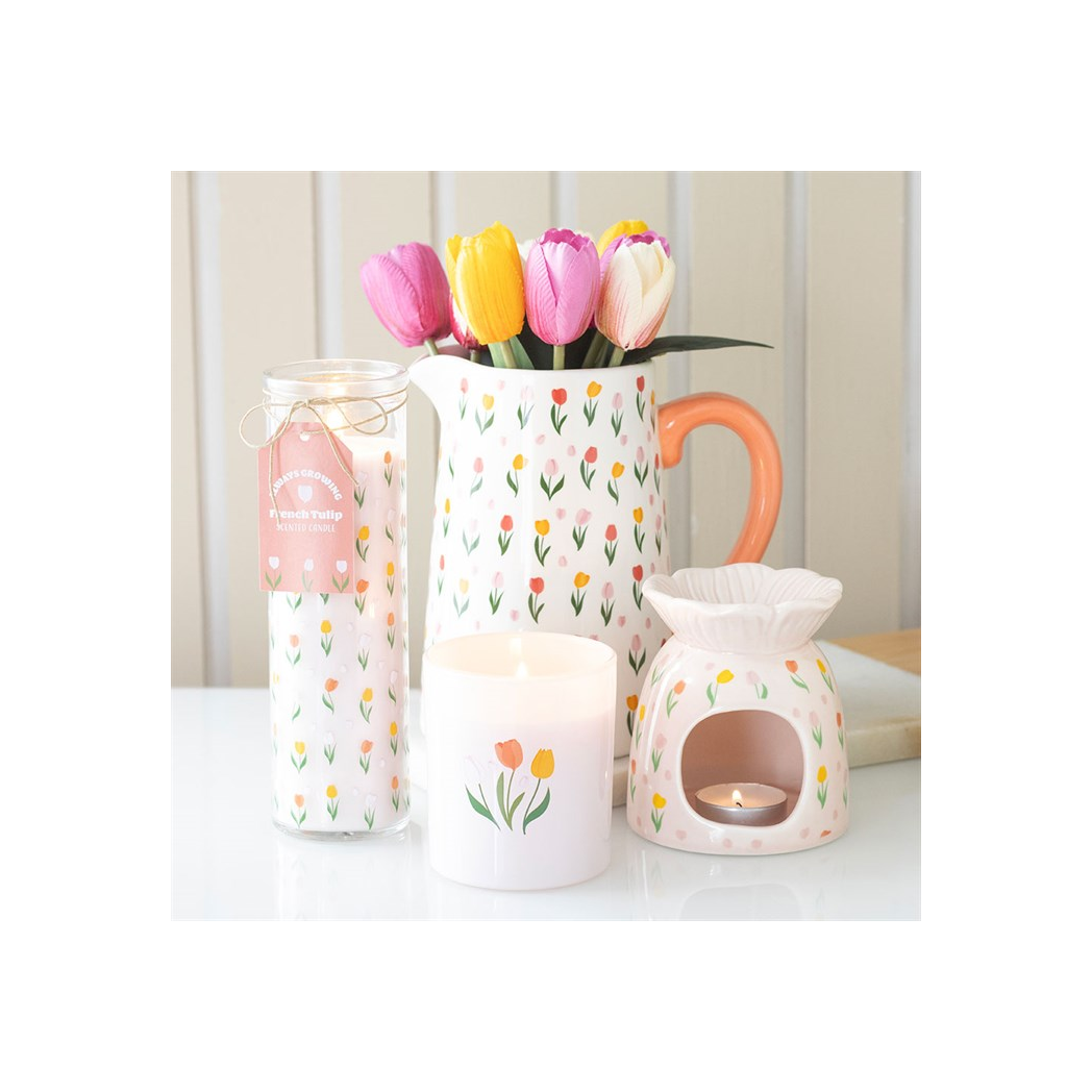 N/A Tulip Print Oil Burner and Wax Warmer -