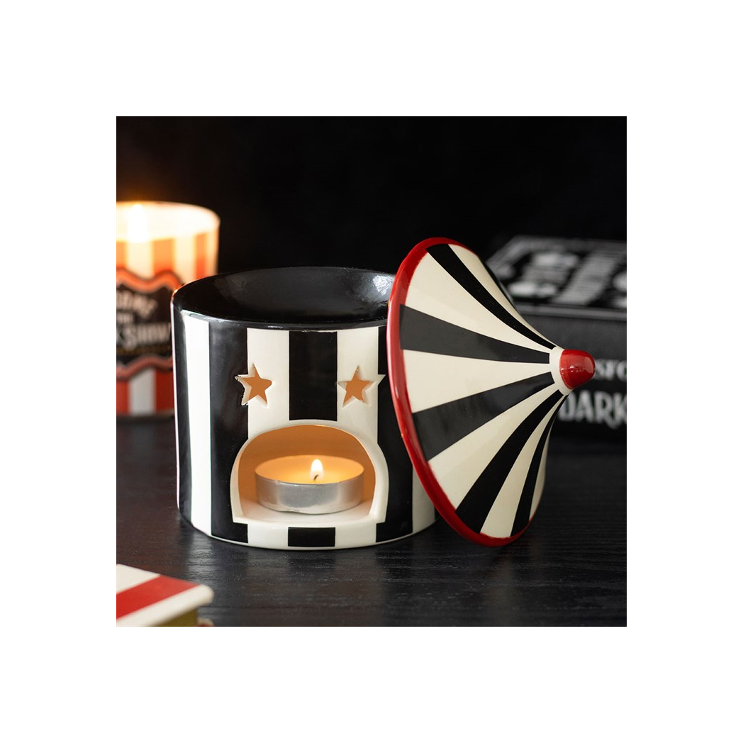 N/A Black Striped Circus Tent Oil Burner -
