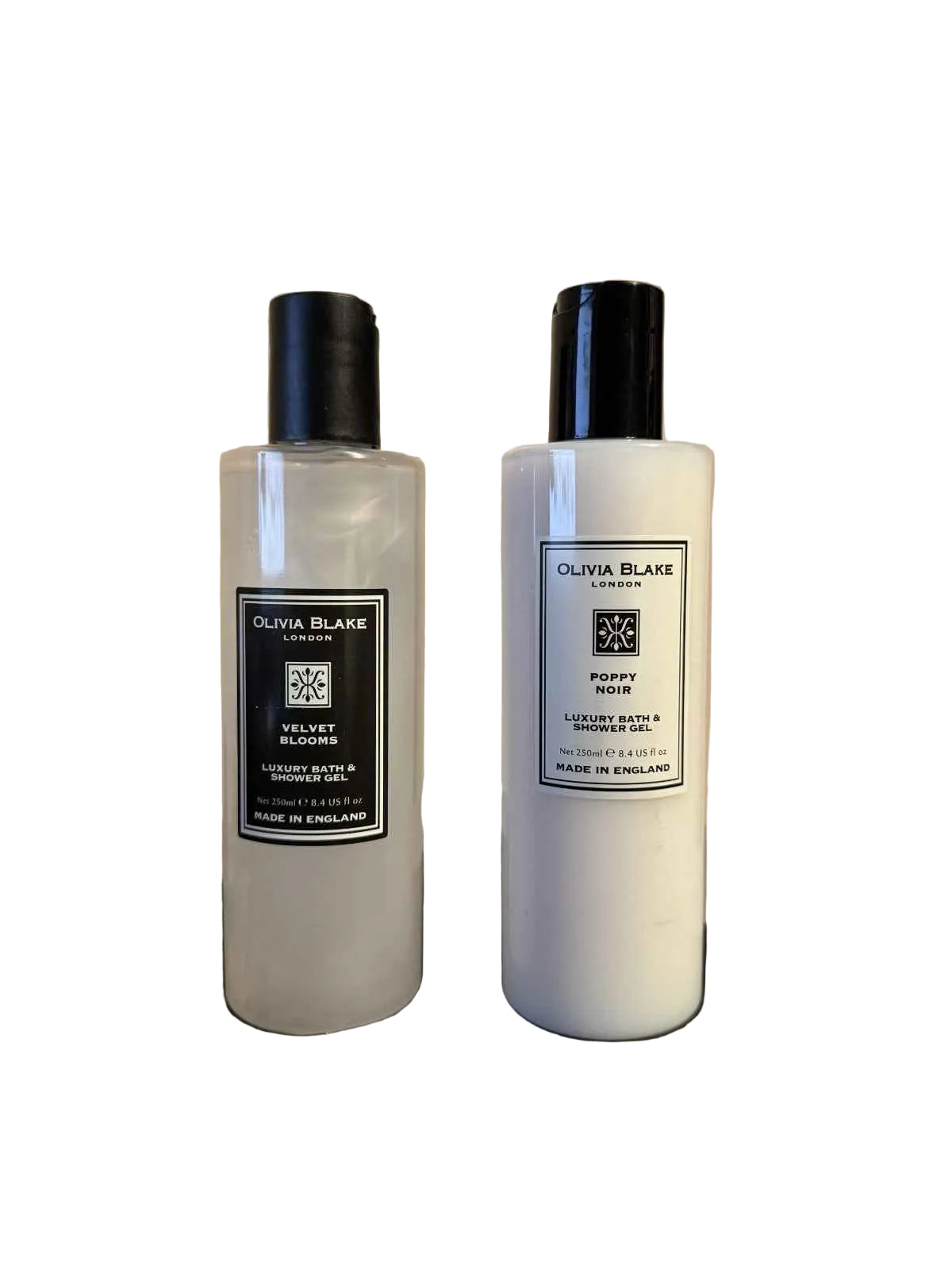 Olivia Blake Bath & Shower Gel 250ml x2 @ 1 x Poppy Noir  1 x Velvet Blooms