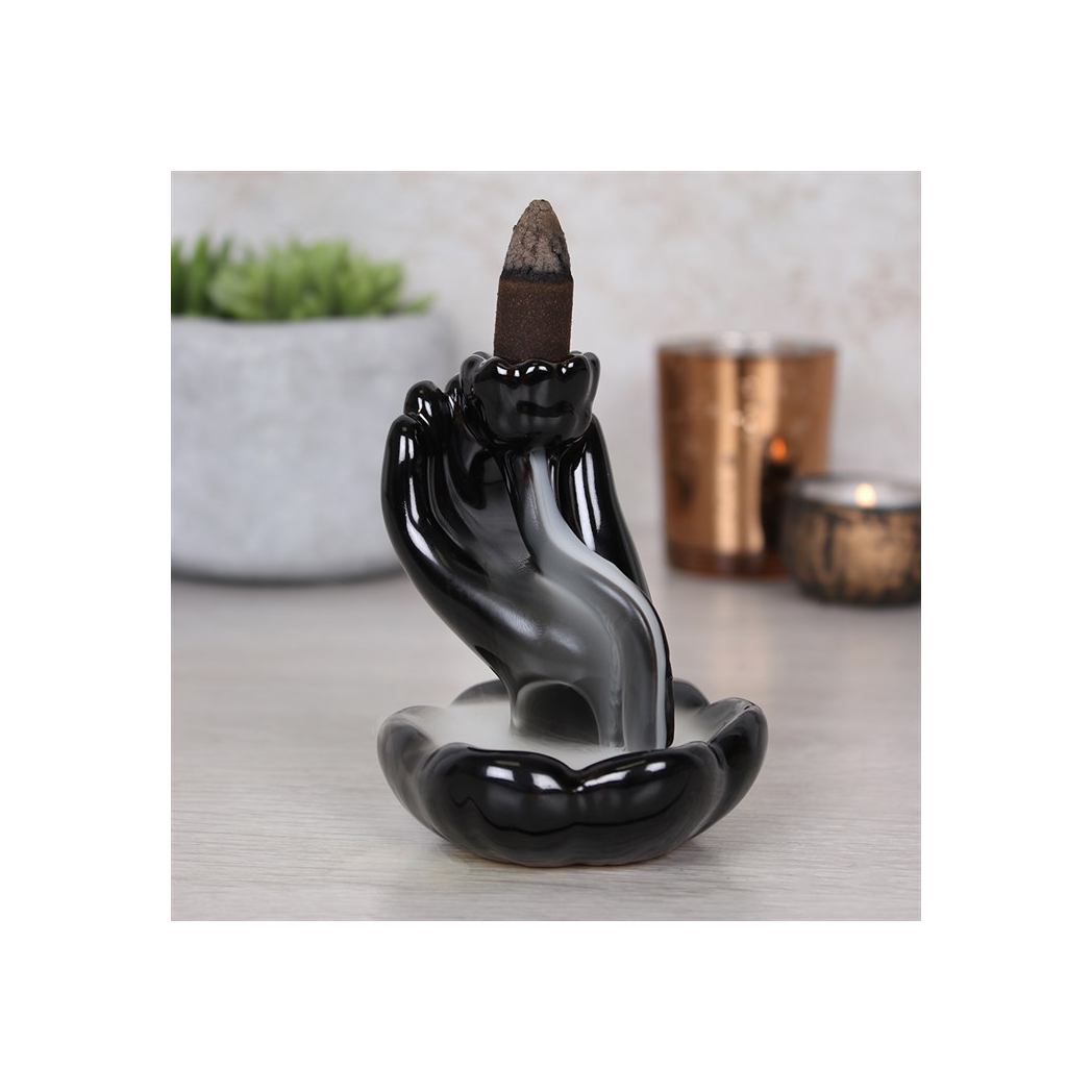 N/A Hand & Lotus Flower Backflow Incense Burner -