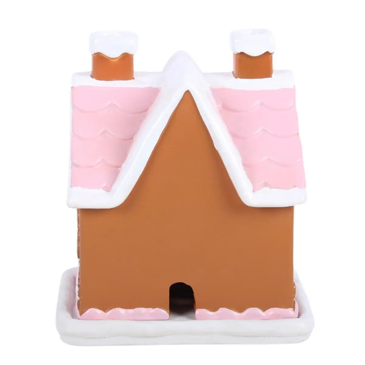 N/A Pink Gingerbread House Incense Cone Burner -