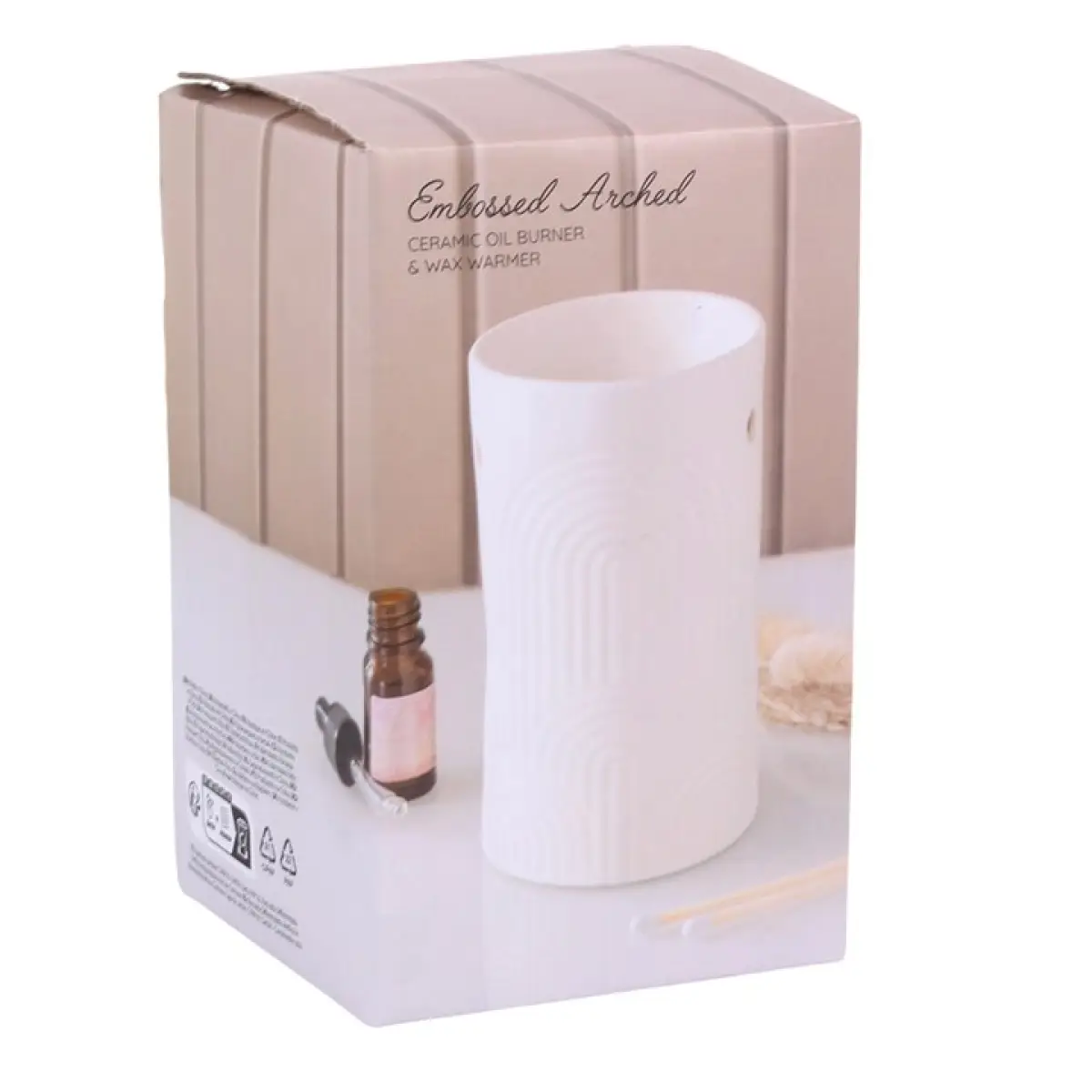 N/A Embossed Arch Oil Burner and Wax Warmer -