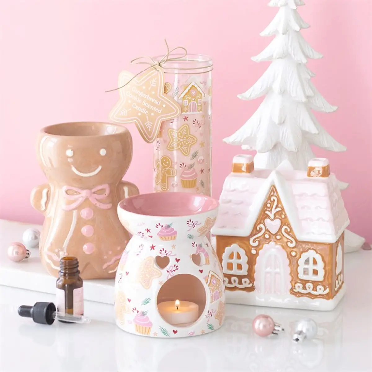 N/A Pink Gingerbread Man Oil Burner -