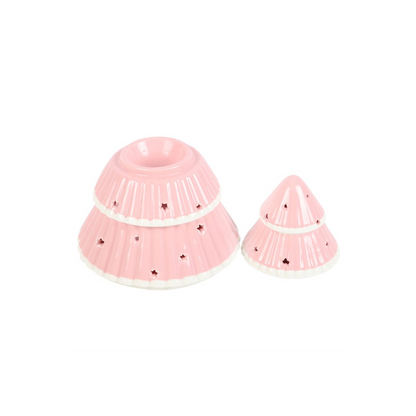 N/A Pink Christmas Tree Oil Burner -