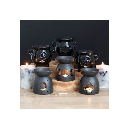N/A Black Triple Moon Cut Out Oil Burner -