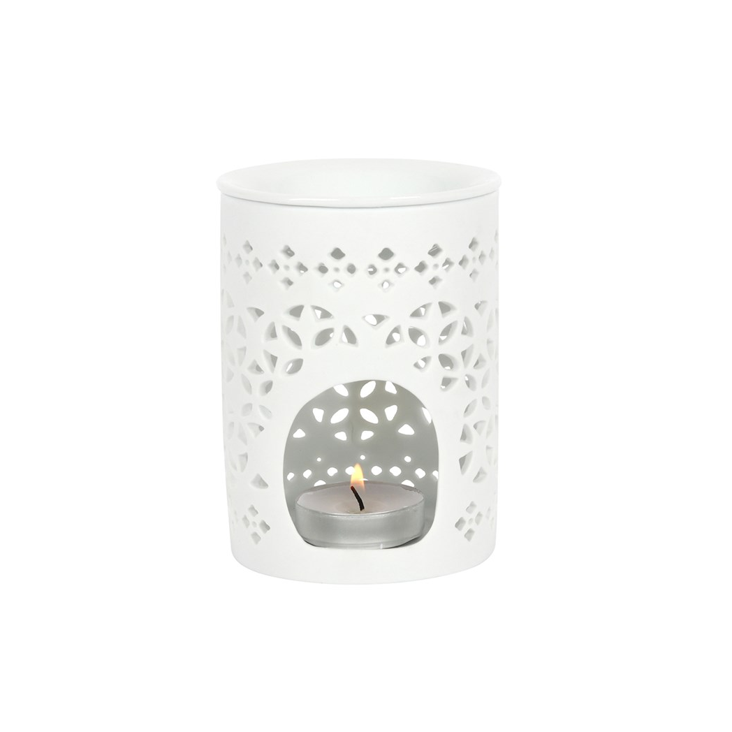N/A White Matte Cut Out Oil Burner -
