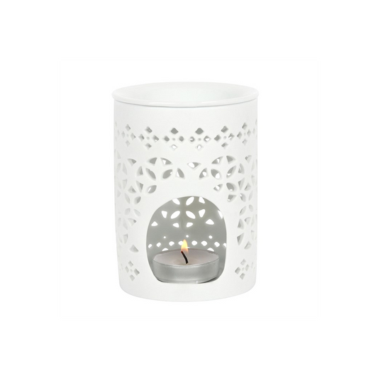 N/A White Matte Cut Out Oil Burner -