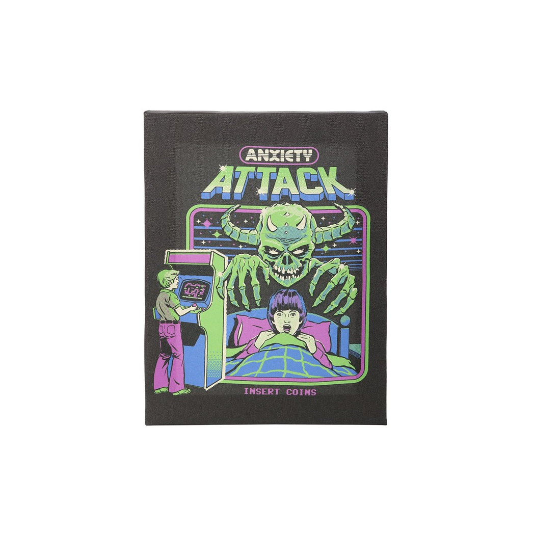 Steven Rhodes Anxiety Attack Canvas – 19 x 25 cm Retro Wall Art