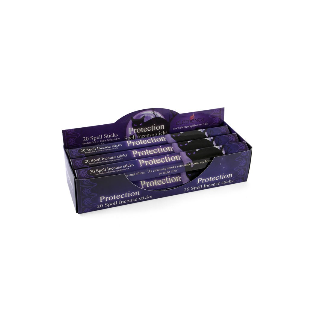 Protection Spell Incense Sticks by Lisa Parker – Set of 6 Packs (120 Sticks)
