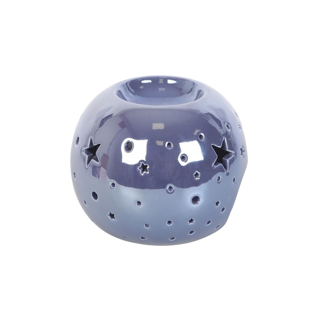 N/A Purple Iridescent Star Oil Burner and Wax Warmer -